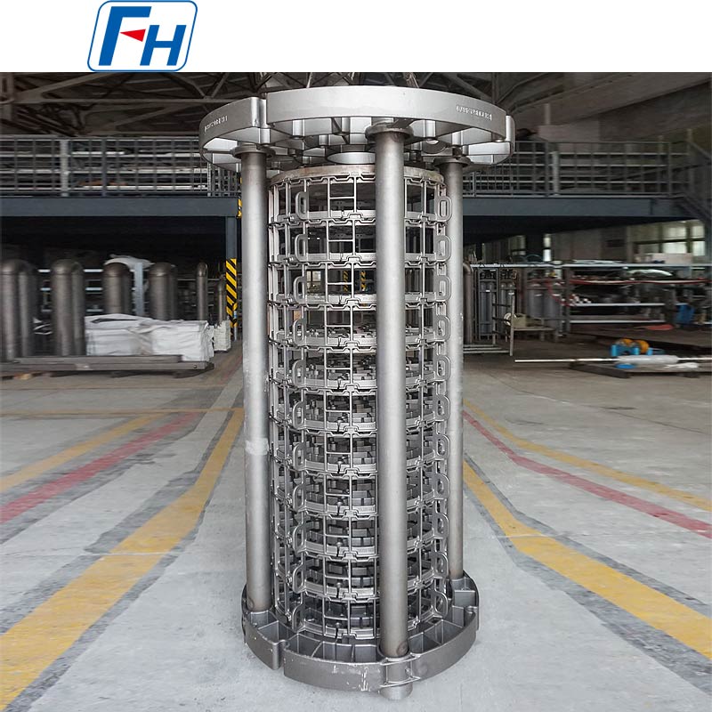 FH® 2.4879 Cestos e acessórios de carregamento de tratamento térmico para fornos tipo poço AICHELIN