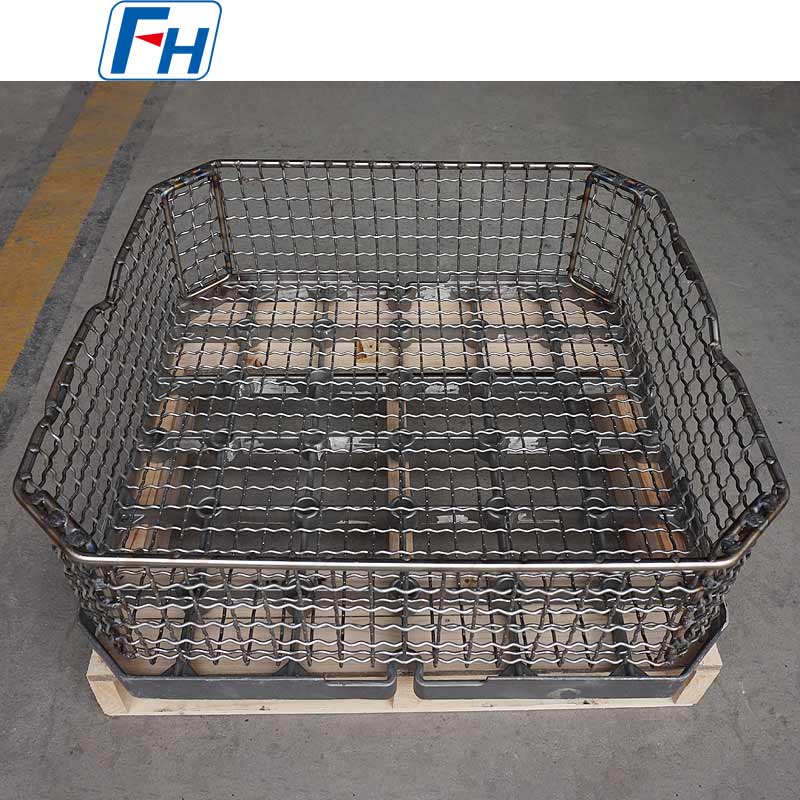 Cesta versátil de malha de tratamento térmico soldado FH® para indústria automotiva, aeroespacial e pesada